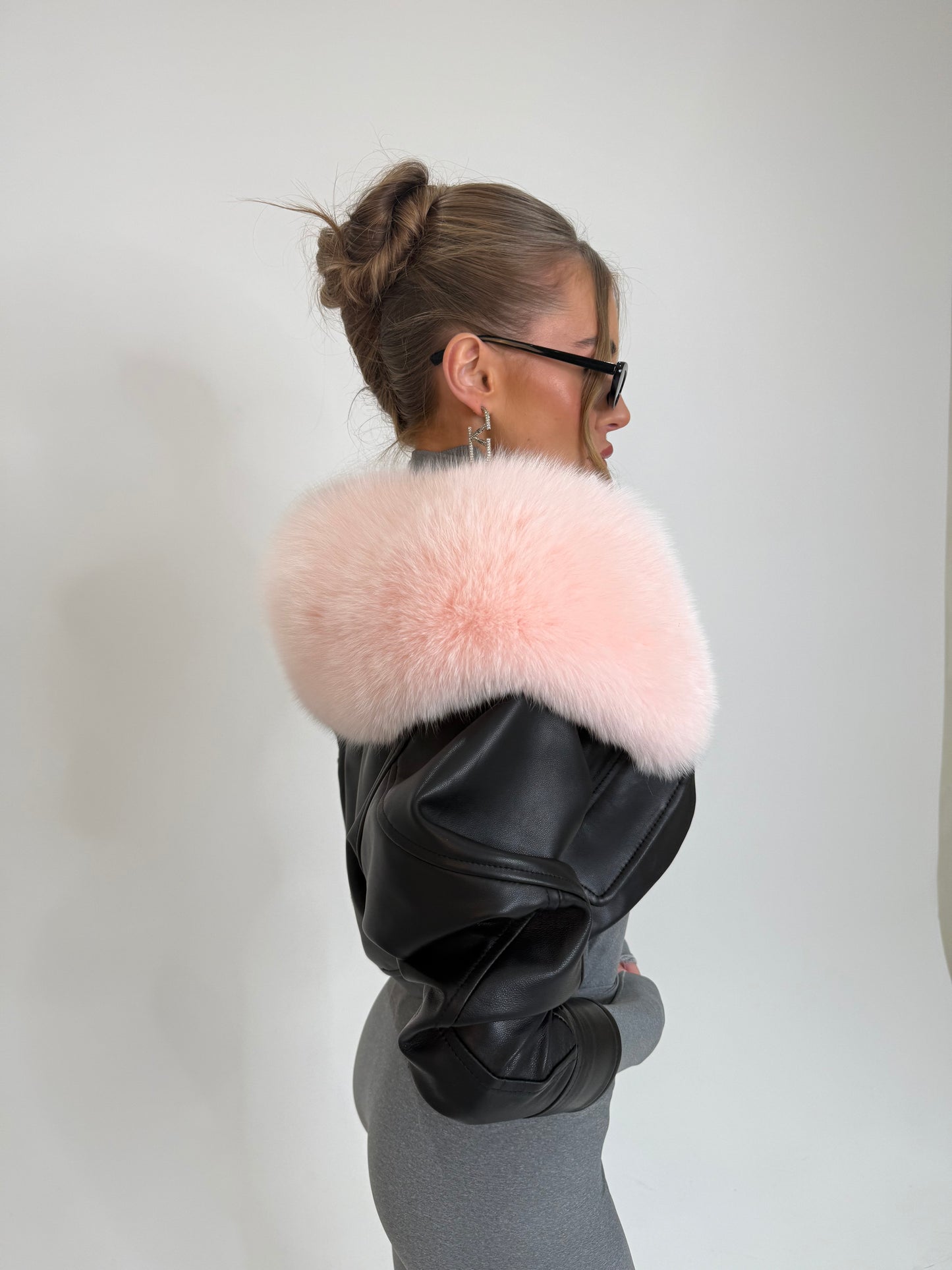 FOX FUR real LEATHER JACKET