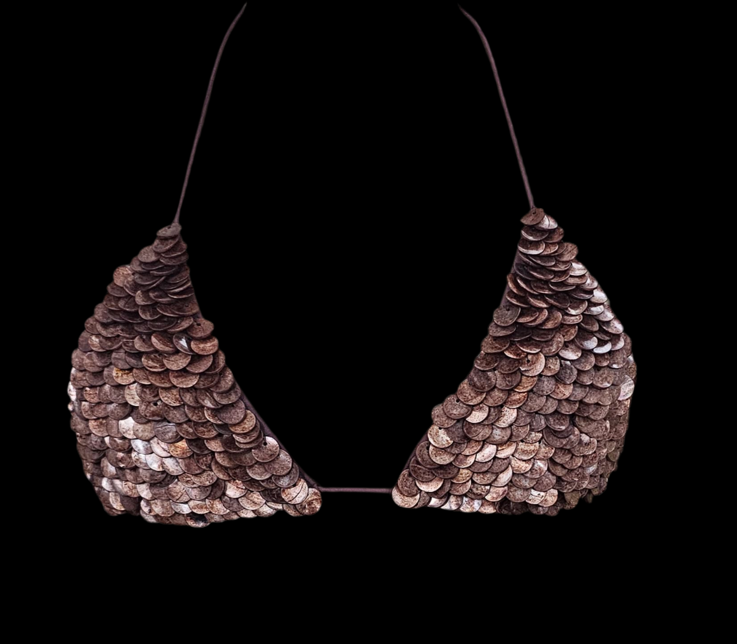 Brown Shell Bikini Top - pre order