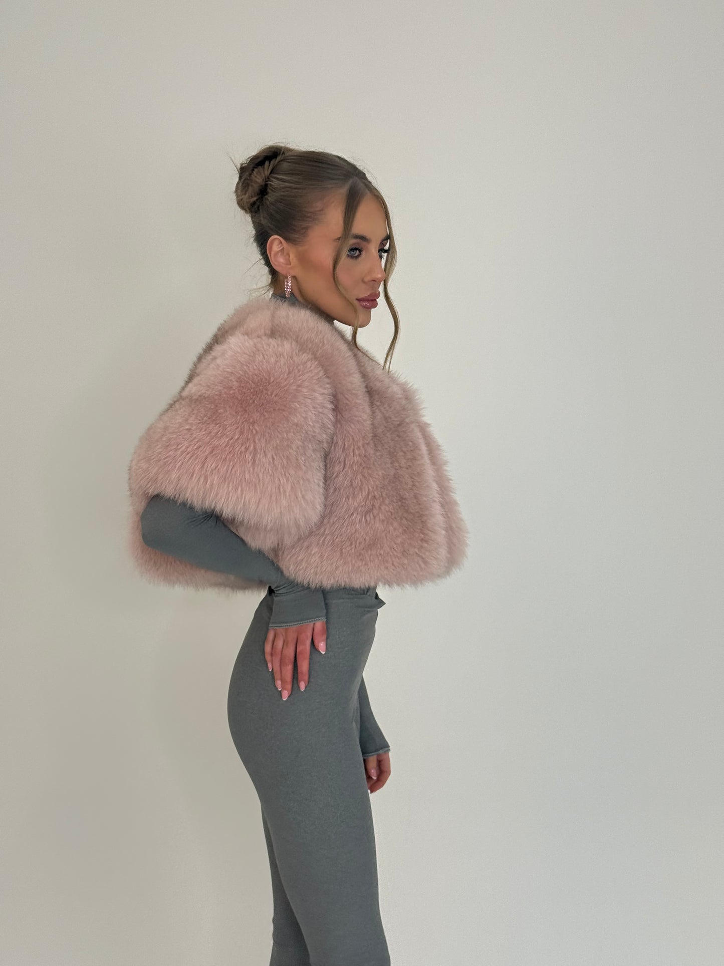 PINK FOX FUR CAPE - IN STOCK ready for dispatch