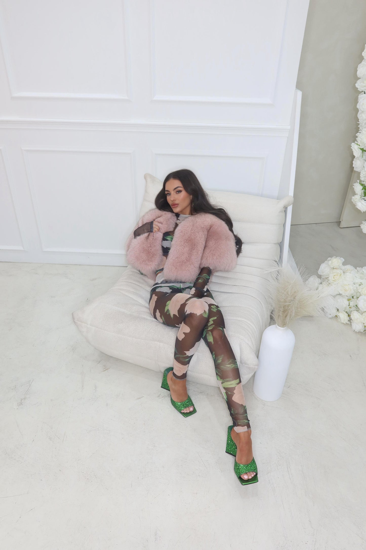 Rose pink mesh co ord