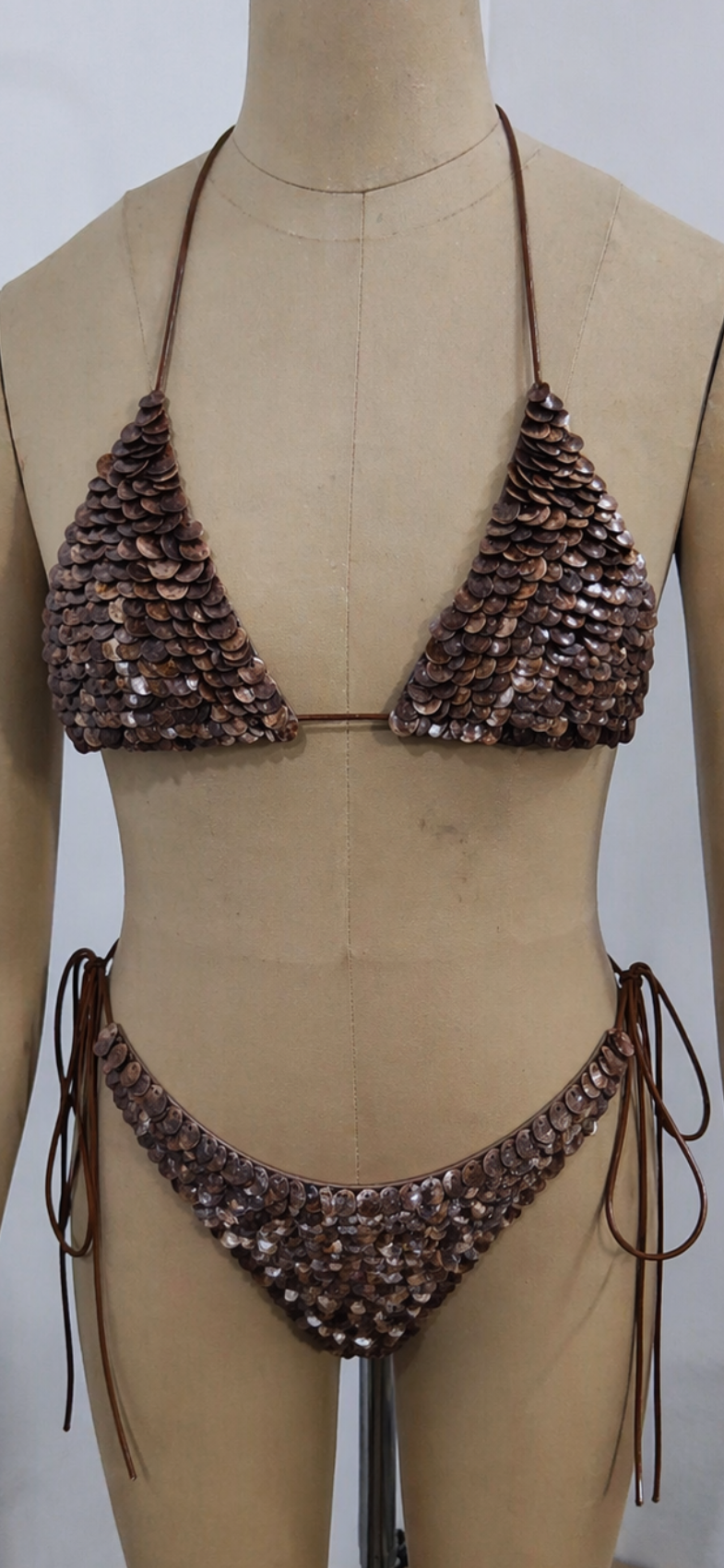 Brown Shell Bikini bottoms - in stock