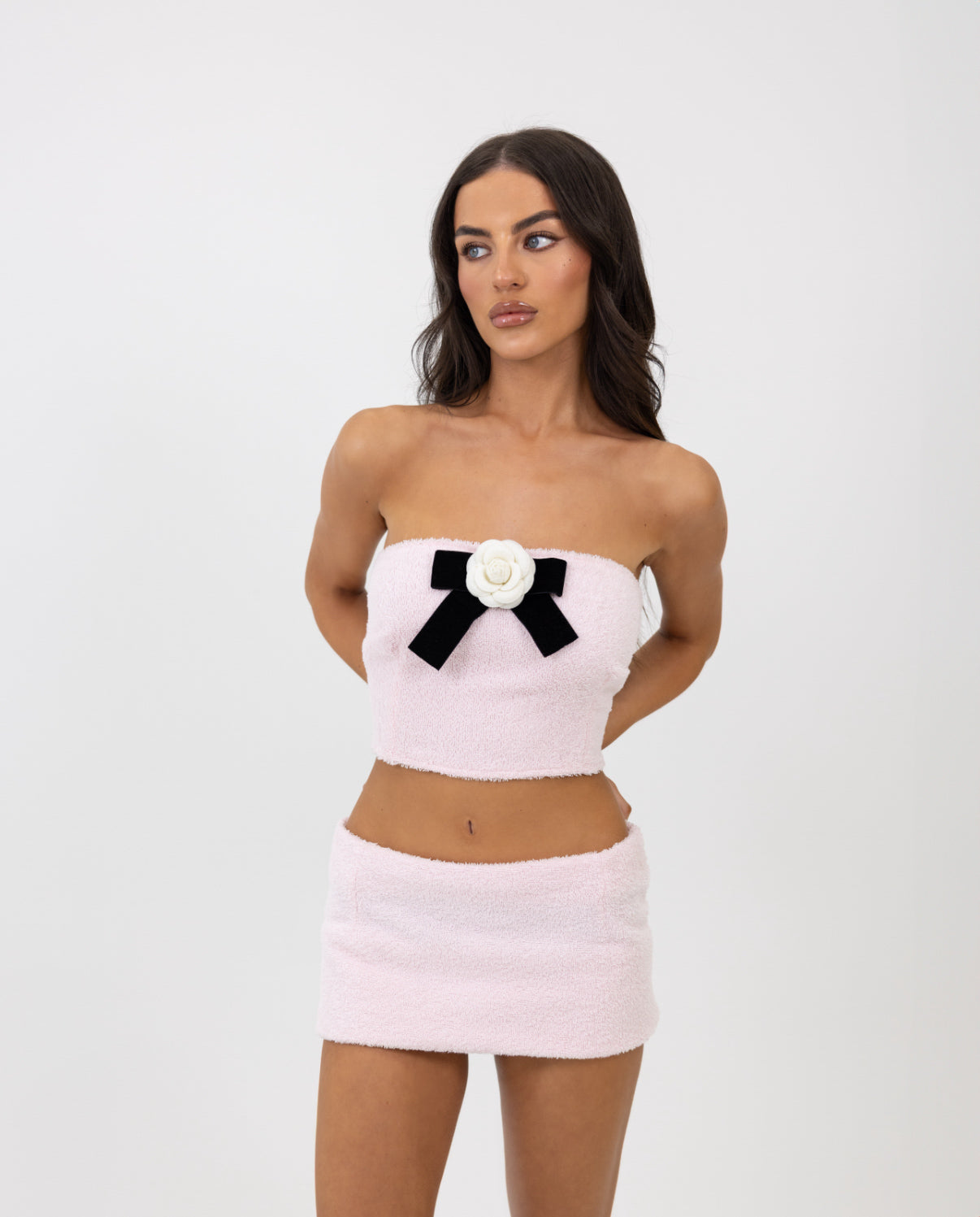 Towel Pink Co Ord Cha Set - IN STOCK