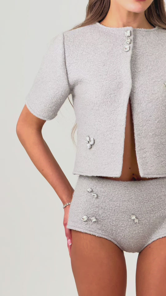 Noel wool micro shorts